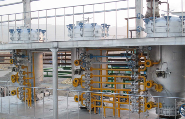 新疆棉籽油（yóu）加工（gōng）成套設（shè）備安裝現場（chǎng）